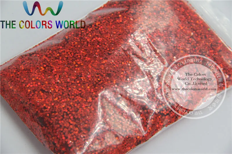 TCS300 1mm Solvent Resistant Holographic Laser RED color Makeup Glitter Powder Eyeshadow Face Body Cosmetic dust 1 Lot =50g