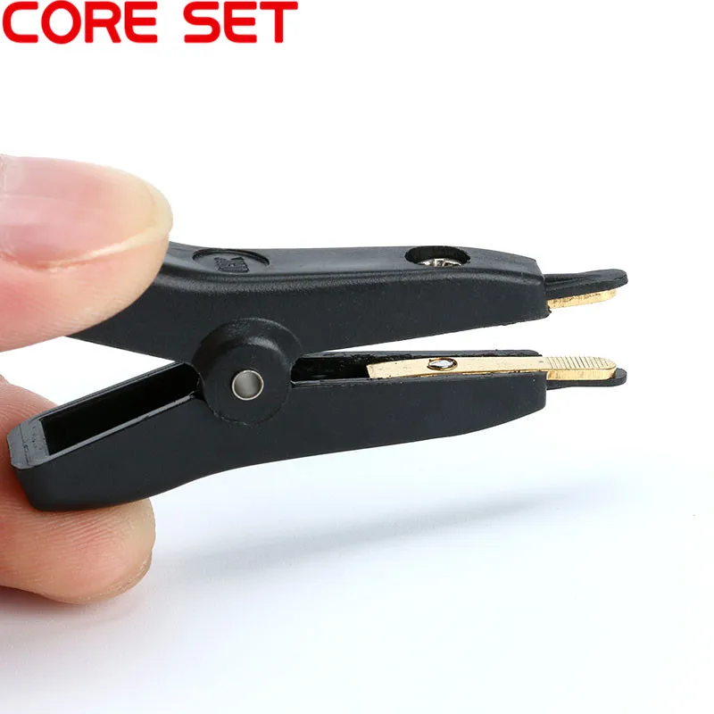 3PCS/sets Alligator Clip 52mm Kelvin Copper Gold Plate Clip Crocodile Clip Electrical DIY Test Leads Connect Grey+Black+Red