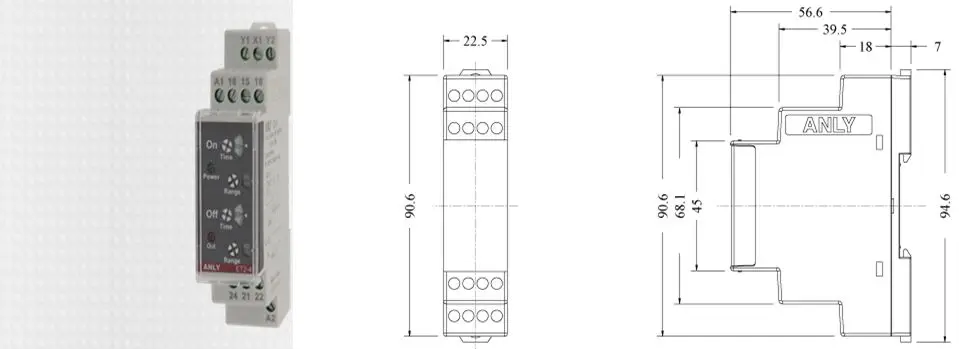 ET2-41 AC/DC 24V-240V 5A 60S ANLY Time RELAY 2 From C ,New and original