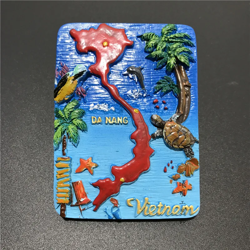 

Vietnam Fridge Magnets DA NANG 3D Resin Decorative Refrigerator Magnet Sticker Tourist Souvenir Crafts Gifts