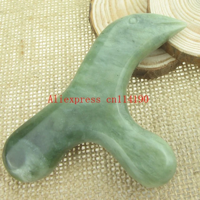 Natural Jade Roller Scrapping Plate Foot Massager Acupuncture Point Massage Foot Care Therapeutic Relief Tool