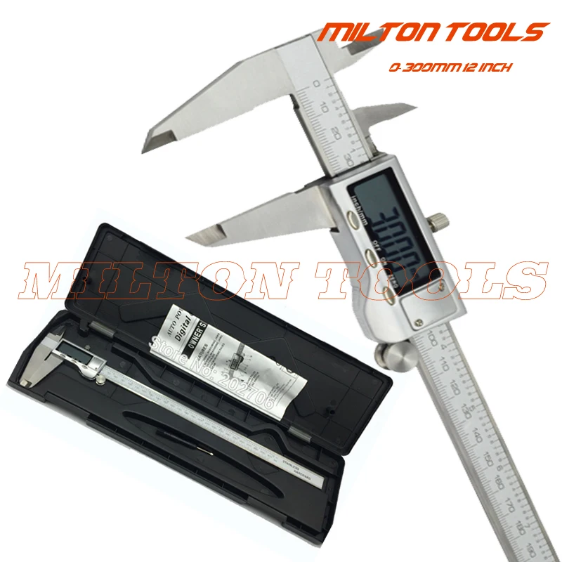 

300mm 12" Digital CALIPER 0-300mm Electronic vernier caliper metal case stainless steel digital slider caliper gauge micrometer