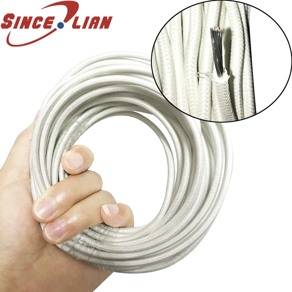 10M High Temperature Mica Wire 1.5 square 2.5 4 6 Sqaure 300 Degree Fire-Resistant Silicone Rubber Braided Insulated Cable