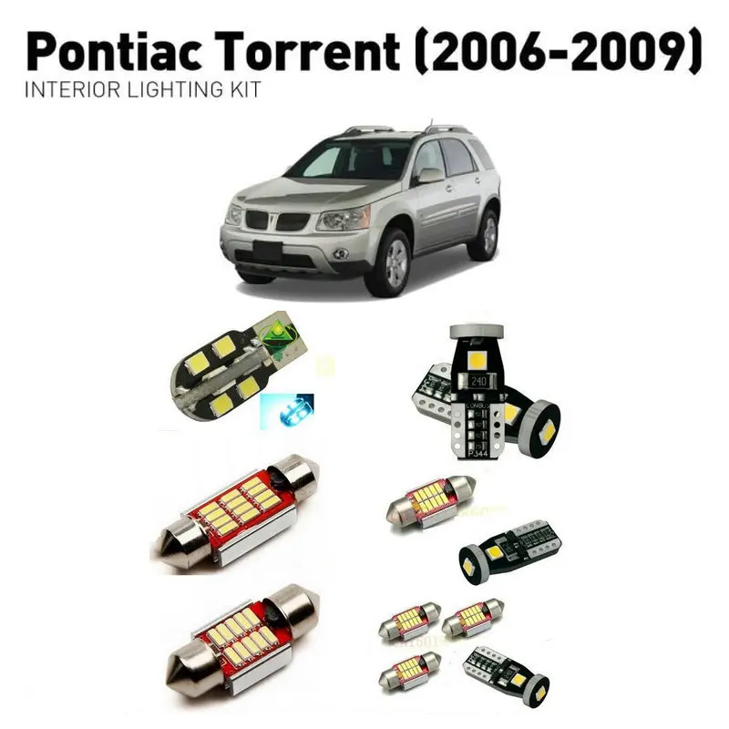 

Led interior lights For pontiac torrent 2006-2009 7pc Led Lights For Cars lighting kit automotive bulbs Canbus