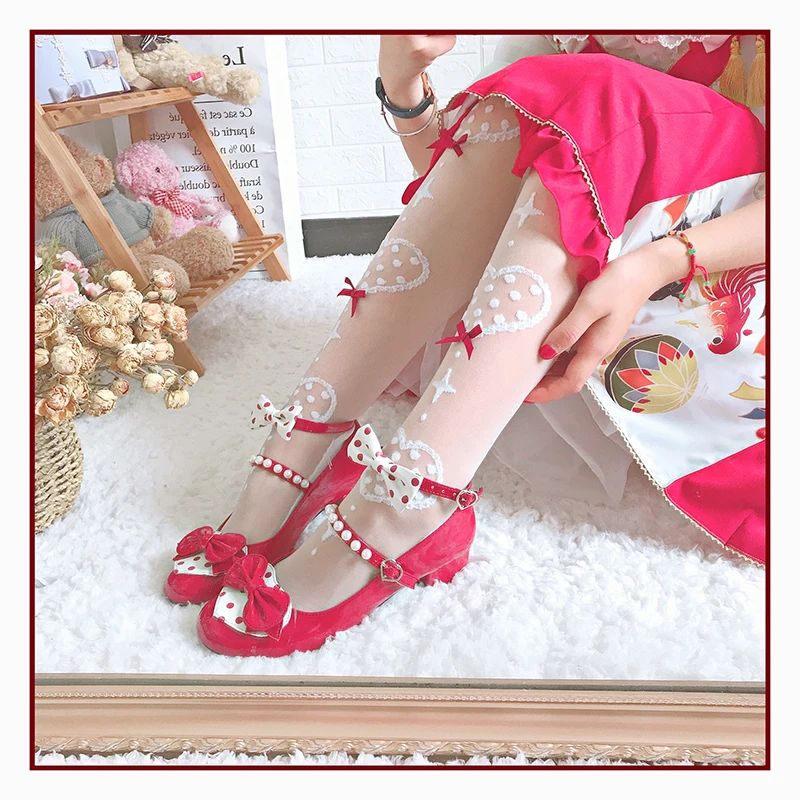 Lolita socks female cone glass thin legs socks in summer over - the - knee getting Lolita Japanese socks