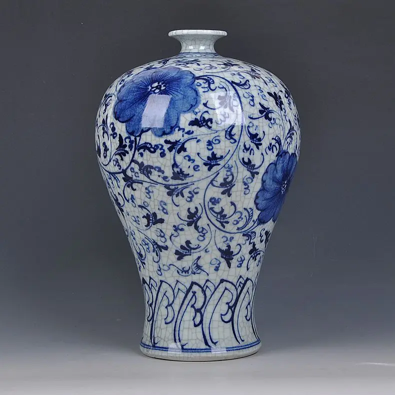 King of Connaught Jingdezhen ceramics painted underglaze blue and white porcelain flower crafts antique furnishings Home Furnish