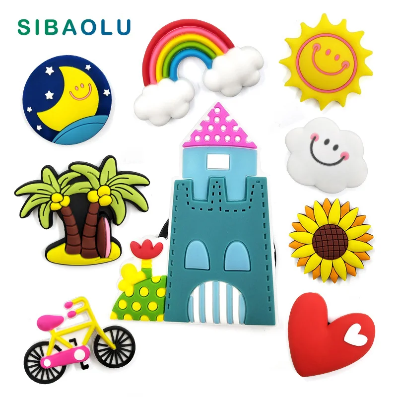 Sun Flower Tree fridge magnets Silicon whiteboard Animal sticker Refrigerator Magnets Kids Message post gift Home Decoratio PVC