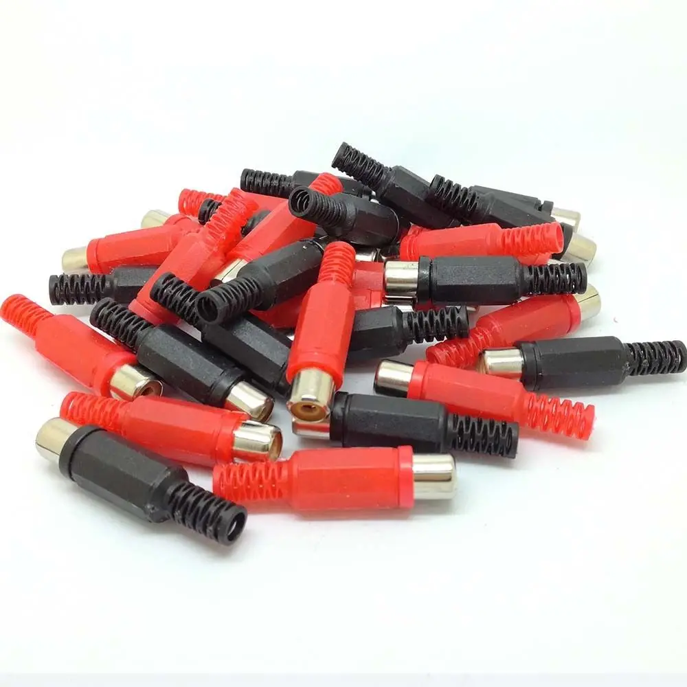 

NEW lot of New Phono RCA av Female Socket Solder Termination adapter black and red