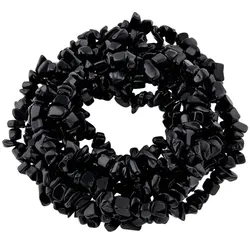 3-5x6-8mm Black Obsidian Beads Natural Freeform Chips Stone Beads For Jewelry Making Beads 32'' Needlework DIY Beads Trinket