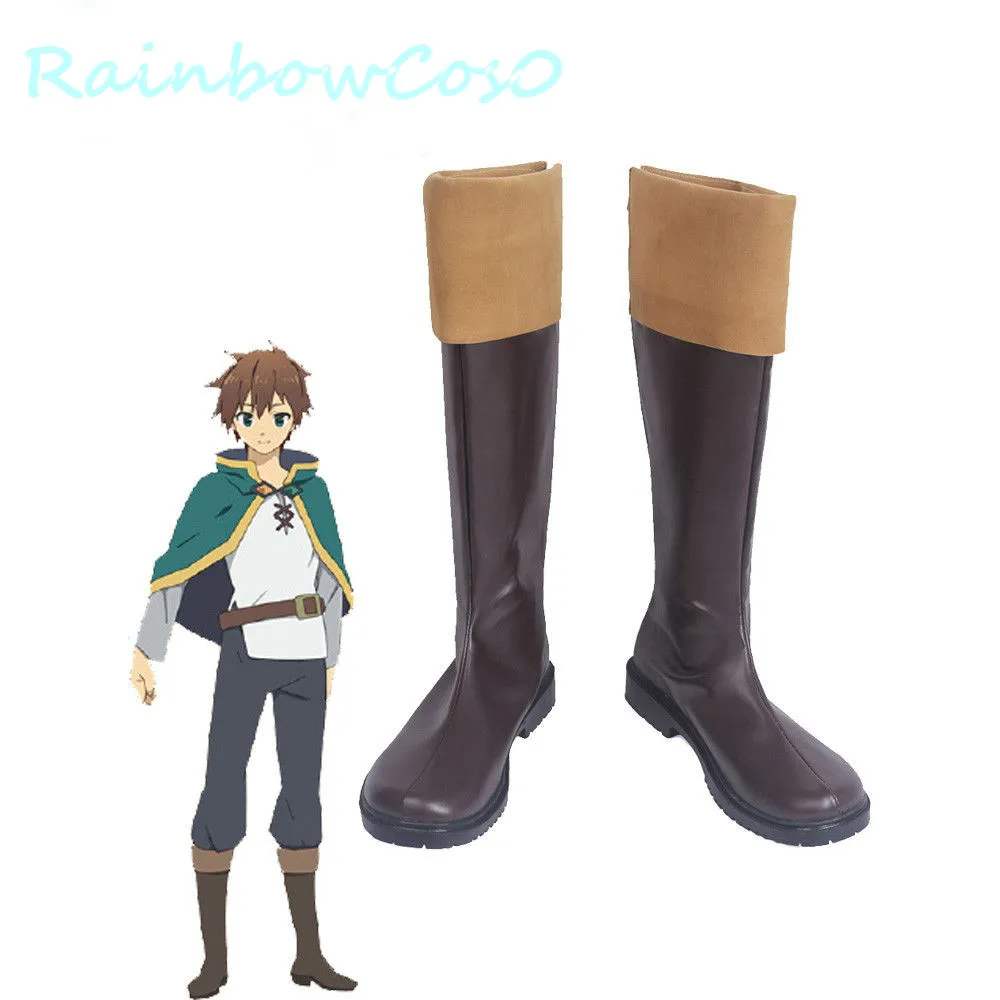 Kazuma Sato KonoSuba Boże błogosławieństwo w tym cudownym świecie Cosplay buty buty rekwizyty gra Anime Halloween RainbowCos0