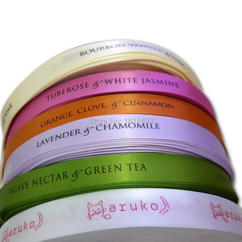 free shipping customized gift packing ribbon tape/clothing printed labels tags/silk satin printing/hair extension packing ribbon