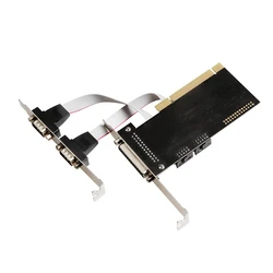 DIEWU Best Price ASIX/AX9865 PCI Combo 2 serial port and 1 parallel port I/O riser card