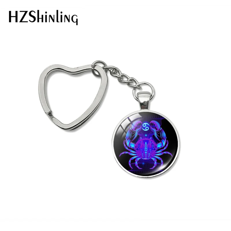 2019 جديد أزياء 12 زودياك ليو العذراء القلب مفتاح سلاسل ابراج قلادة زودياك تسجيل مفتاح خواتم الأزياء حقيبة قلادة سلاسل المفاتيح #6