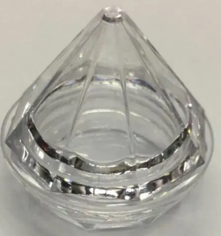 

5ML 5G Diamond Shape Cream Box Acrylic Bottle Diamond Cream Nail Glitter Pots Makeup Packing Cream Jars lin4168