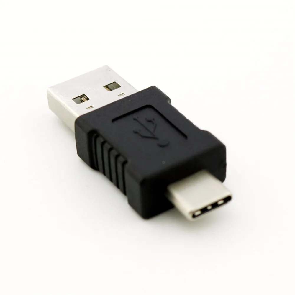 1pcs USB 2.0 A Male to USB 3.1 Type C-Male Plug Data Sync Charge Converter Adapter for Tablet Mobile Phone