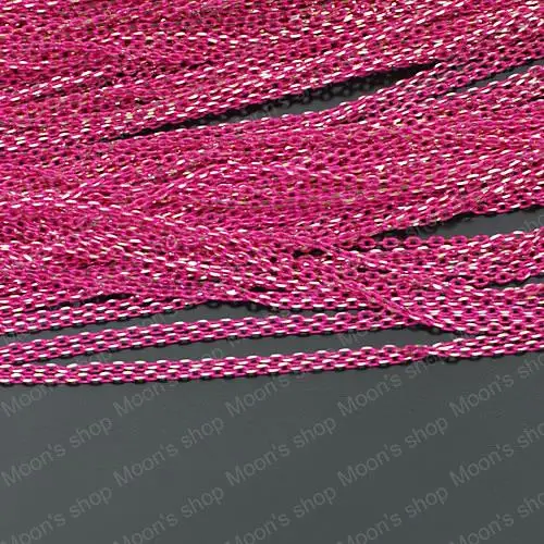 Wholesale Width 1.5mm Electrophoresis Rose Red Copper Link Chains Accessories 5 Meter (JM2667)