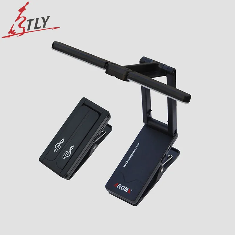 AROMA Clip-On Rechargeable Music Stand Light Suitable for All Sizes of Music Stands LED Stage Light Universal Compact Portable 