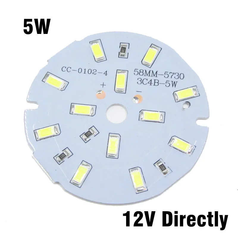 

30pcs 5W 12V Driverless SMD5730 LED Bulbs PCB White / Warm White Excellent Quality Light Source Panel