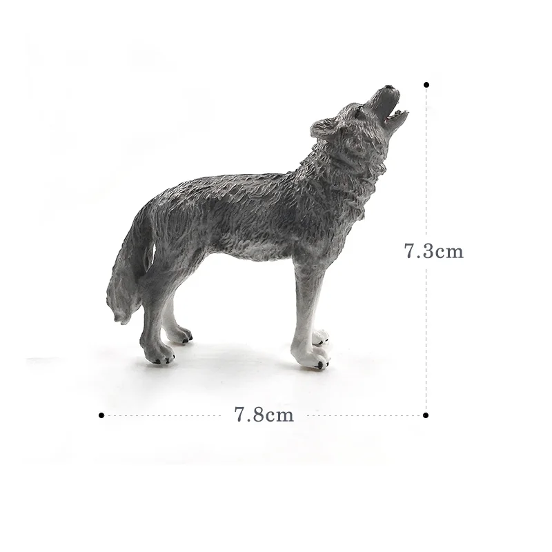 Artificial Leopard Wolf Hyena Panther Simulation animal model figure plastic Decoration educational toy figurine Gift For Kids