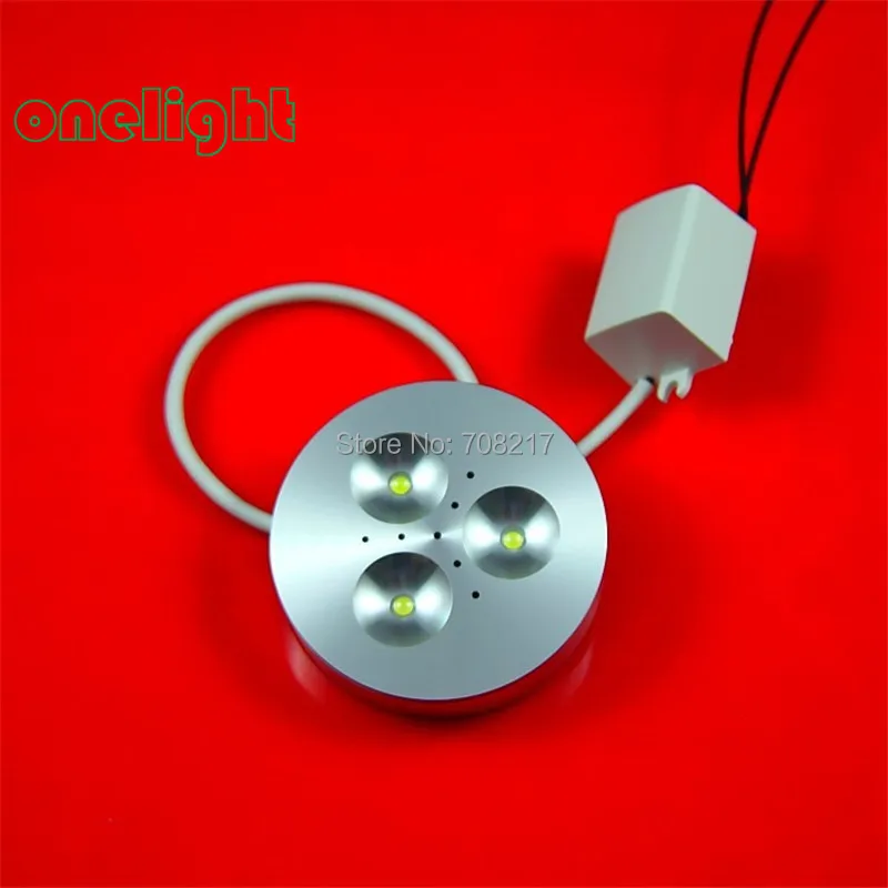 Free Shipping  3x3W Led Puck Light Led Down Light Led Cabinet light DC12V 100pcs Wholesales