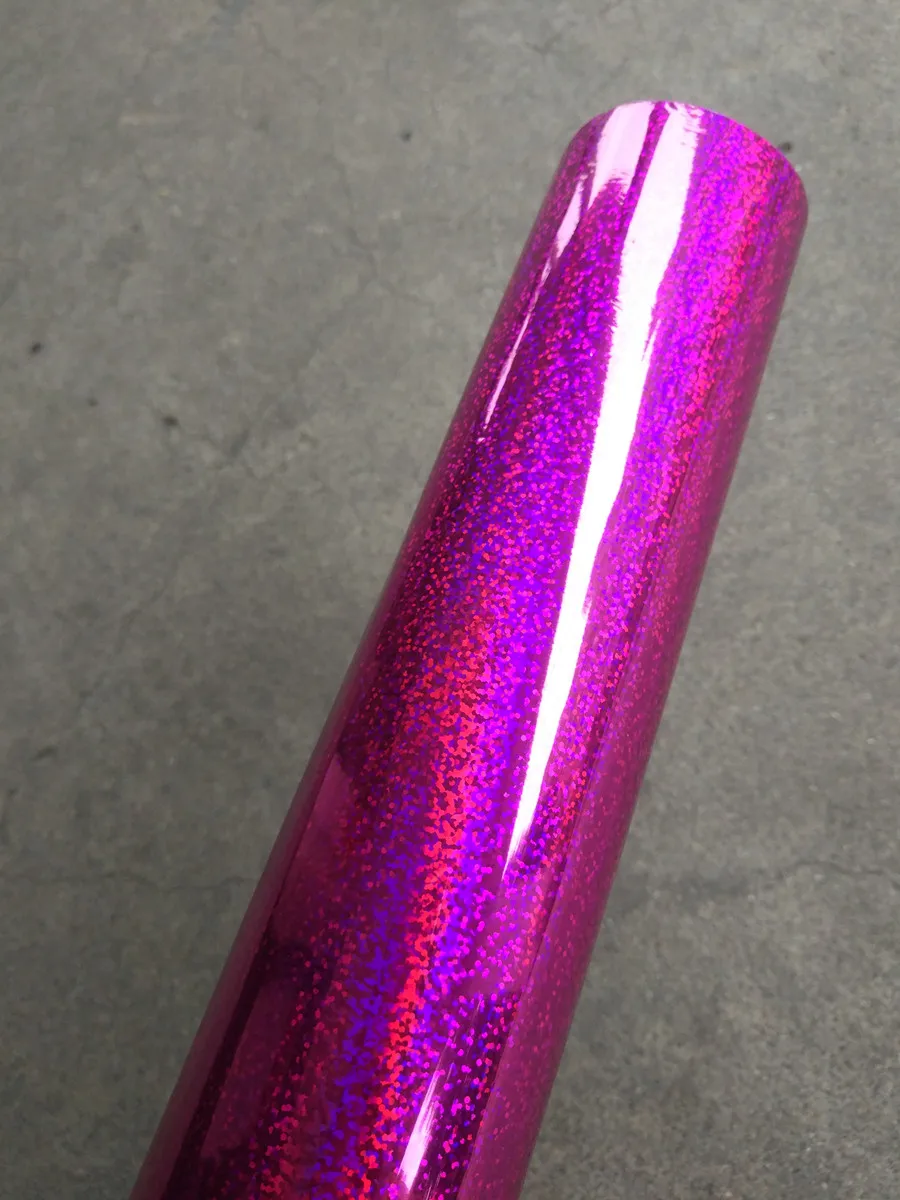 Holographic foil deep pink color crystal pattern hot stamping on paper or plastic materials transfer foil 21cm x 120m