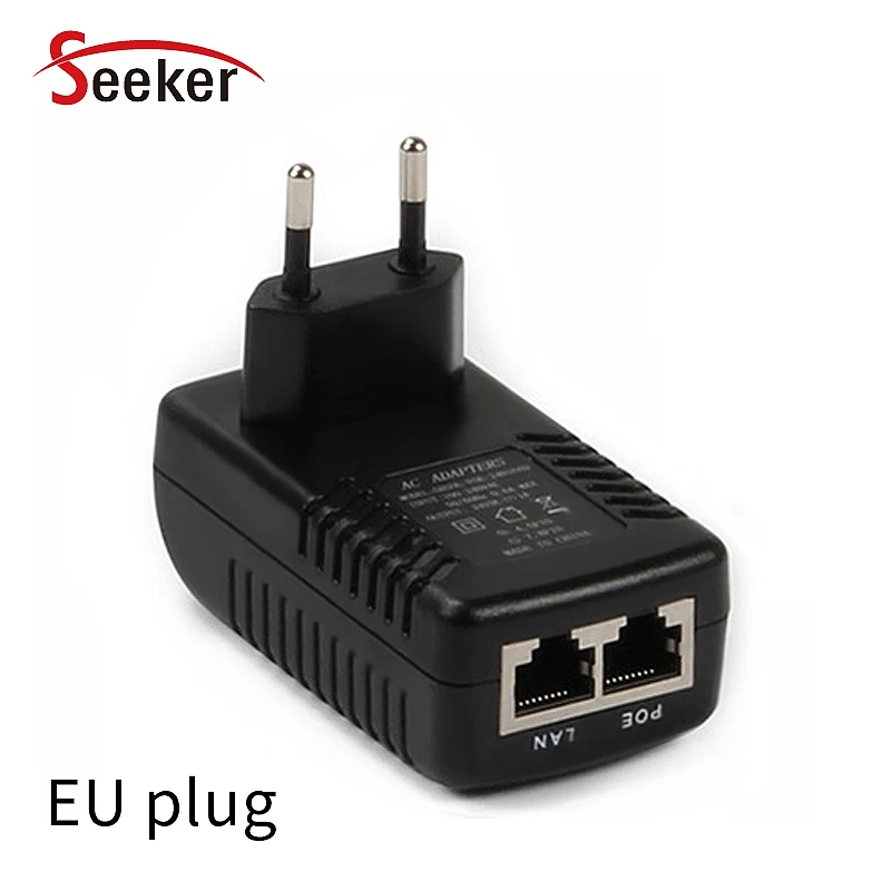 Free Shipping CCTV DC 48V 0.5A Poe Power injector 24W Ethernet Adapter for CCTV IP Cameras EU/US/AU/UK Wall Plug Optional