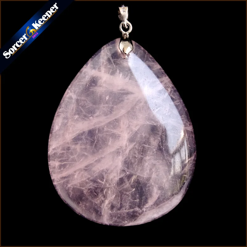 Fashion Natural Stone Rose Quartz Crystal Beads Charm Pendants Handmade Necklace Pendants Diy Jewelry Making 01007