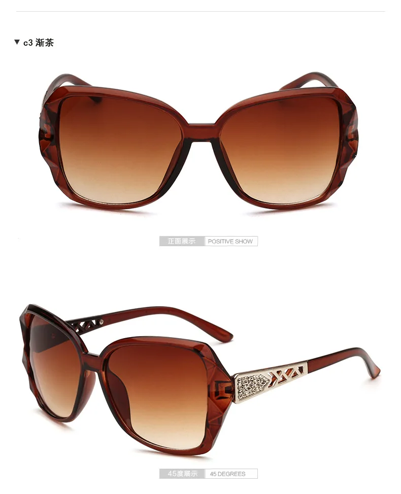 Fashion Square Sonnenbrille Frauen Luxus Marke Große Lila Sonnenbrille Weibliche Spiegel Shades Damen Oculos De Sol Feminino – Detail 8