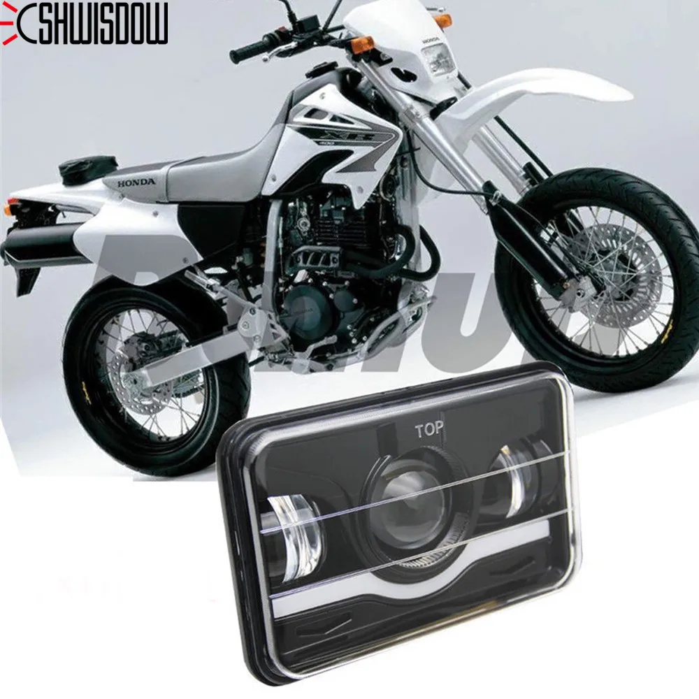 

1Pc 4x6 LED Headlight White Halo DRL Amber H4 Headlamp For Car Jeep Motorcycle Hond Truck Kenworth H4651 H4652 H4656 Work Light