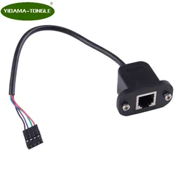 RJ11 6p4c Female to DP 4P Male Telephone Panel Mount Lan Network Ethernet Extension Cable 15cm