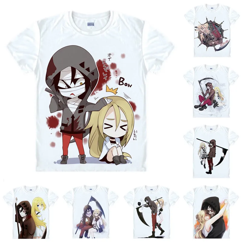 Rachel Gardner Isaac Foster T Shirt Angels of Death Slaughter Satsuriku no Tenshi Men TShirt Premium T-Shirt Short Sleeve Shirts