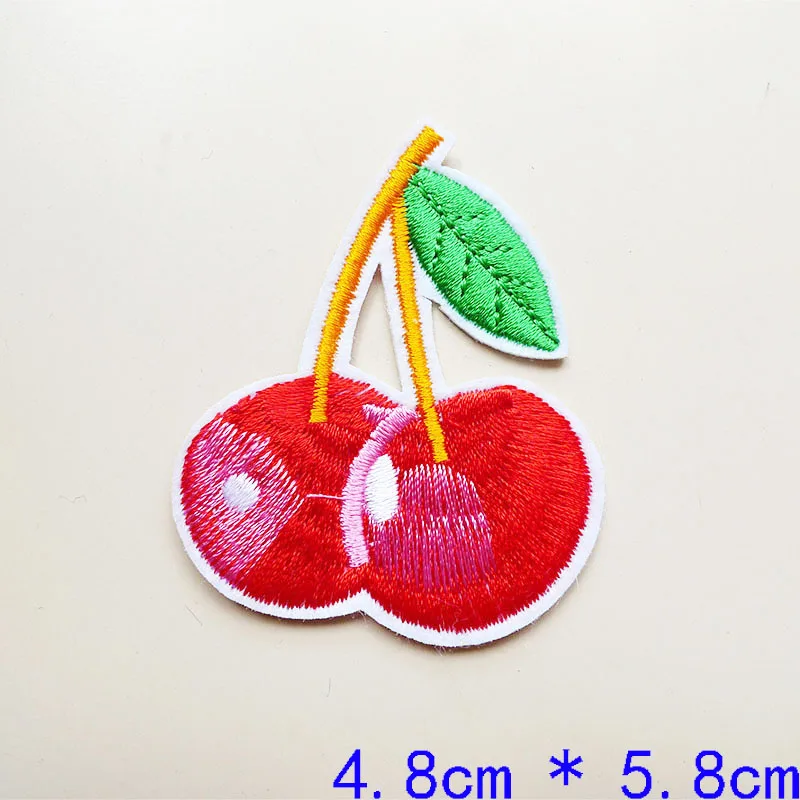 1 Pcs Pear Fruit Embroidery Iron On Patches For Clothes Foods Stripes Stickers Appliques Sewing On Accessories Vegetables Badges