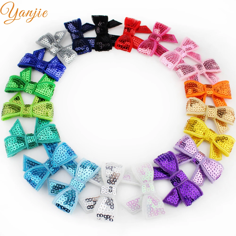 YANJIE New 20colors 100pcs/lot Boutique Knot Applique 1.8