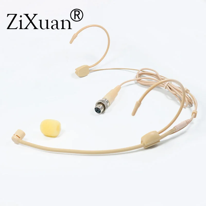 Mini XLR 4 Pin 4Pin Screw Locking Earset Head-Mounted Mic Headset Microphone Mike For Mipro Wireless System Bodypack Transmitter