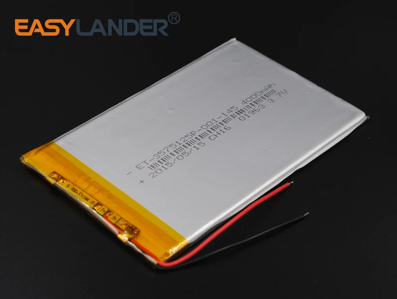 

3.7V 4000mAh Rechargeable li Polymer Li-ion Battery For Bluetooth Notebook Tablet PC electronics safety lamp 3575125