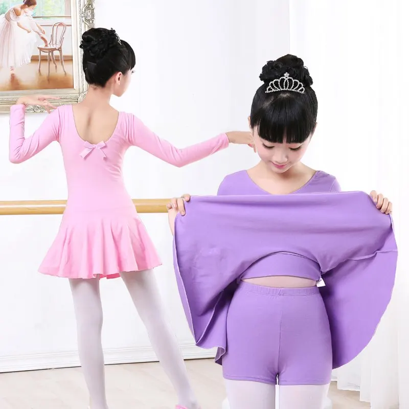 High Quality Cotton Separate Shorts Dance Ballet Suit Children Girls Gymnastics Ballet Dance Dress Kids Dancewear