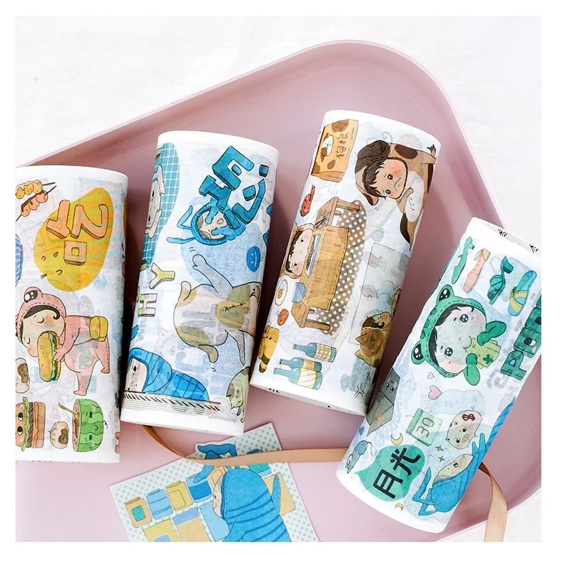 

1 pc Kawaii Novelty Girl Daily Life Washi Tape Adhesive Tape DIY Scrapbooking Sticker Label Masking Tape 10cm*5m