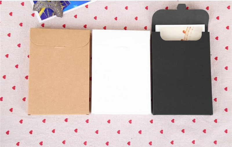 

150pcs Envelopes Boxes 15.5*10.8*1.5cm Postcards Blank Postcards packaging Boxes,blank Greeting Card Packing Cardboard Box