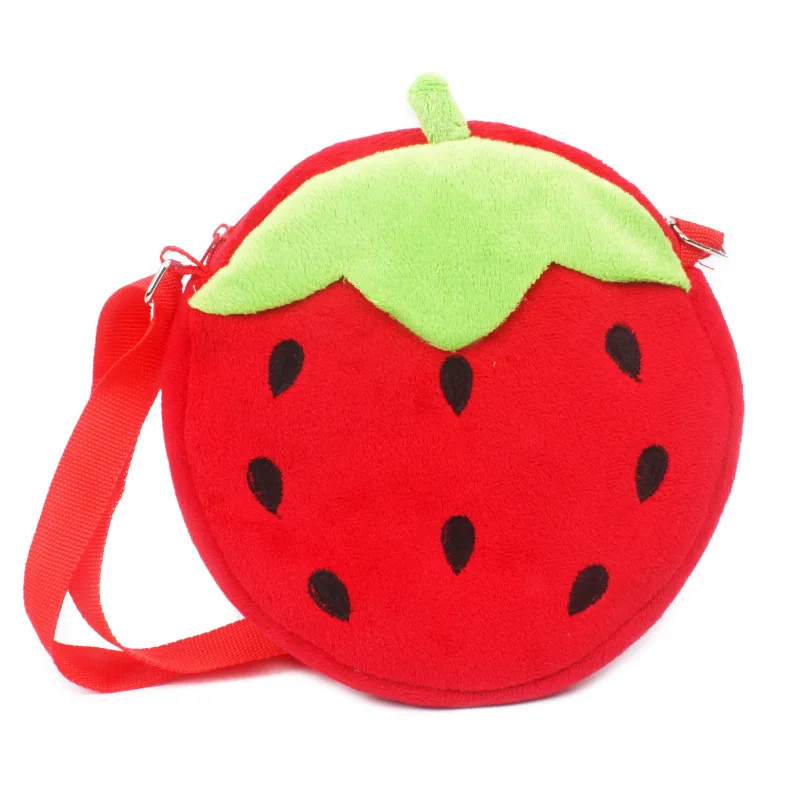 Cute Plush Shoulder Bag Strawberry Sunflower Kids Handbags Cartoon Mini Coin Purse Bag