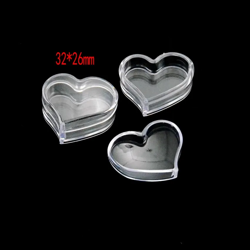 6pcs Acrylic Clear Transparent Beads Display Storage Container W/Lid Plastic Small Storage Box