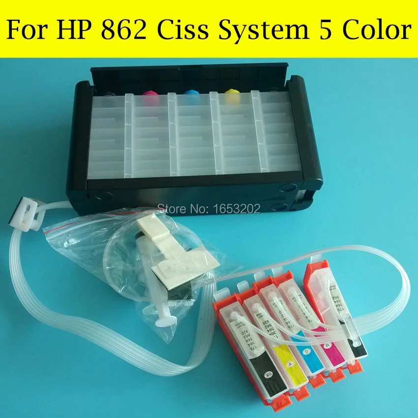 HP862 Continuous Ink Supply System For HP 862 Ciss For HP Photosmart B8558 C5388 C6388 D5468 Printer With Permanent Chip