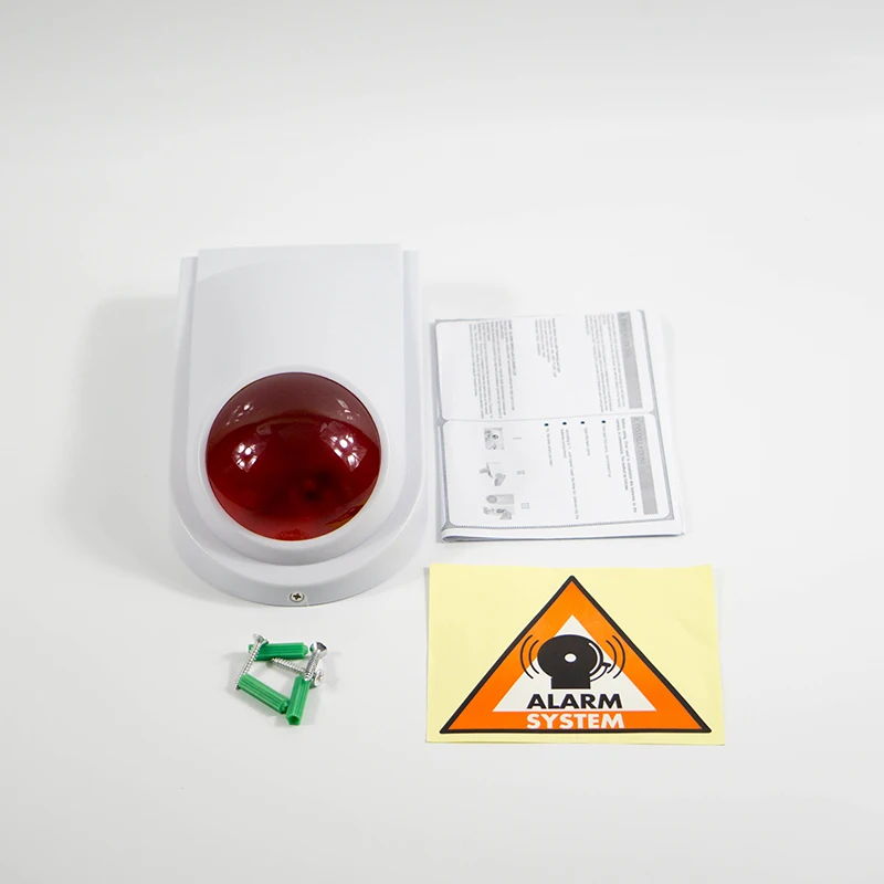 Outdoor Fake Camera Home Surveillance Security Simulation Mini CCTV Camera Red LED Light Fake white Camera