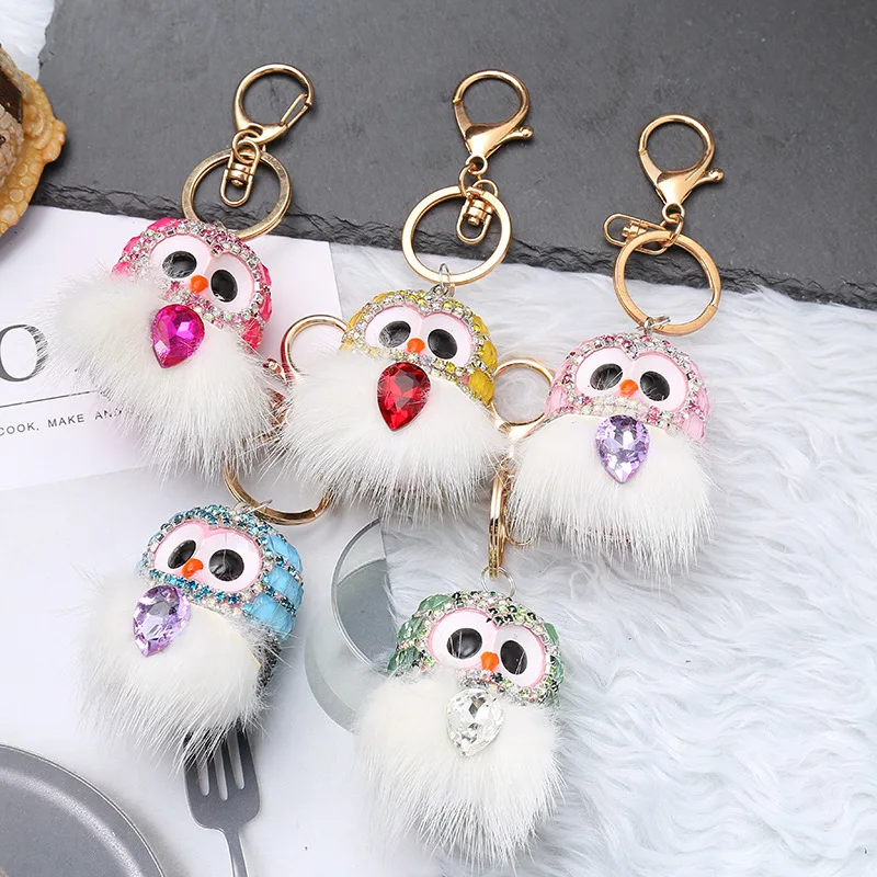 Kitty Hawk Pendant Mini Plush Toys Satchel Key Chain Plush Pendant Adorable Girl Adornment Glittering Plush Animal Gift for Girl