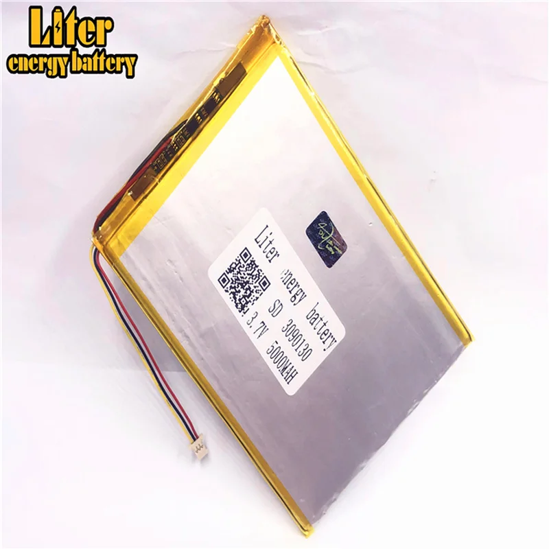 1.0MM 3 핀 커넥터 리튬-po 3.7 V 3090130 5000mah 충전식 리튬-폴리머 배터리 태블릿 PC 배터리