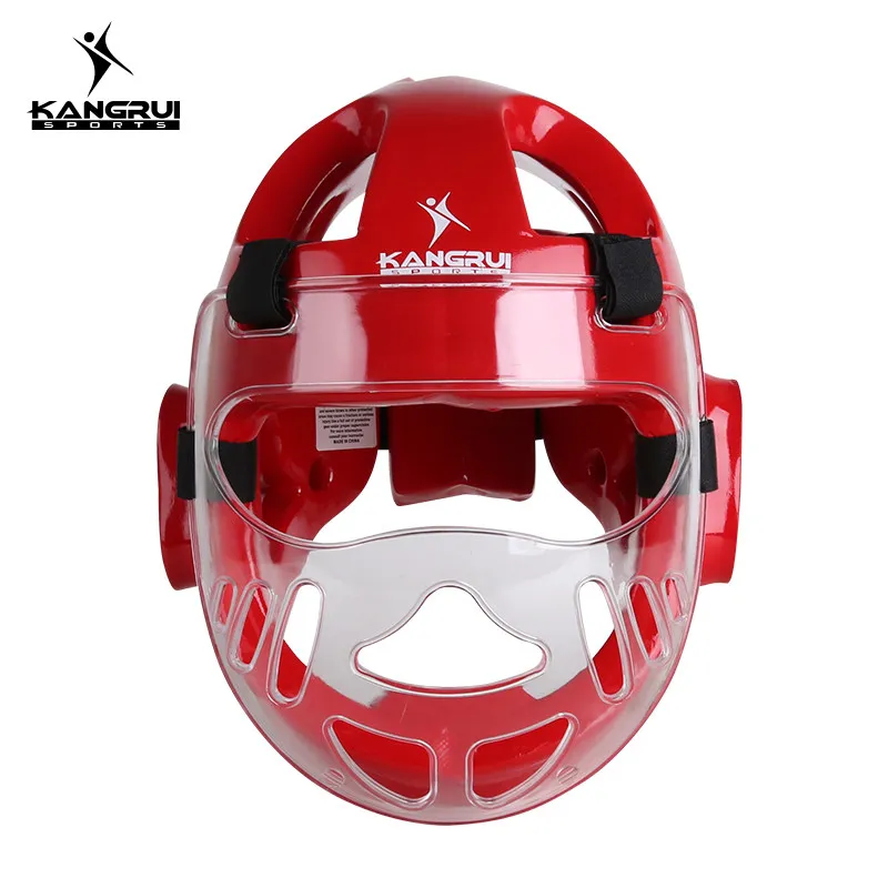 Adult child taekwondo Helmet head protection with face mask karate capacete