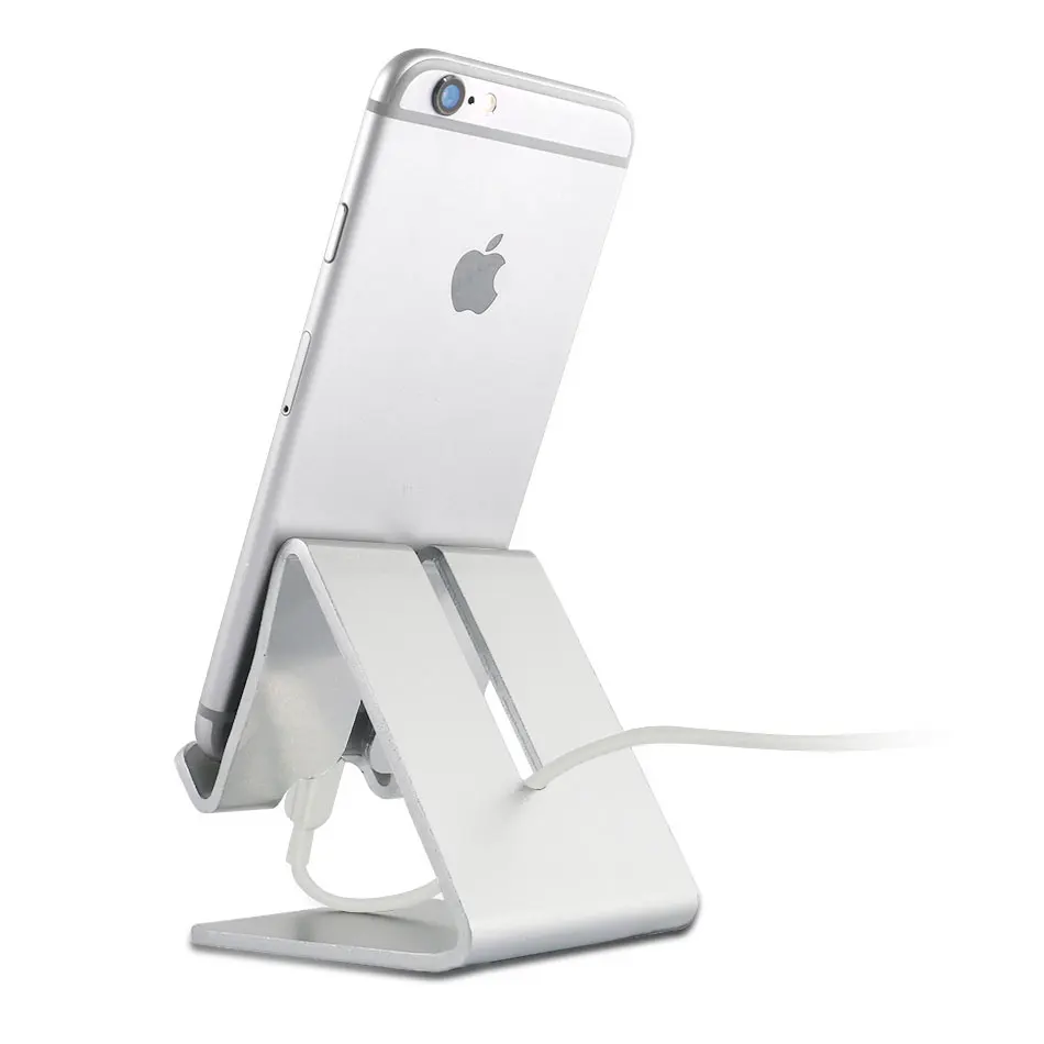 

Universal Aluminum Metal Cell Phone Tablets PC Desk Stand USB Charger Dock For iPhone 5 6 6s Plus 7 7 4 se 8 Desktop Sync Stand