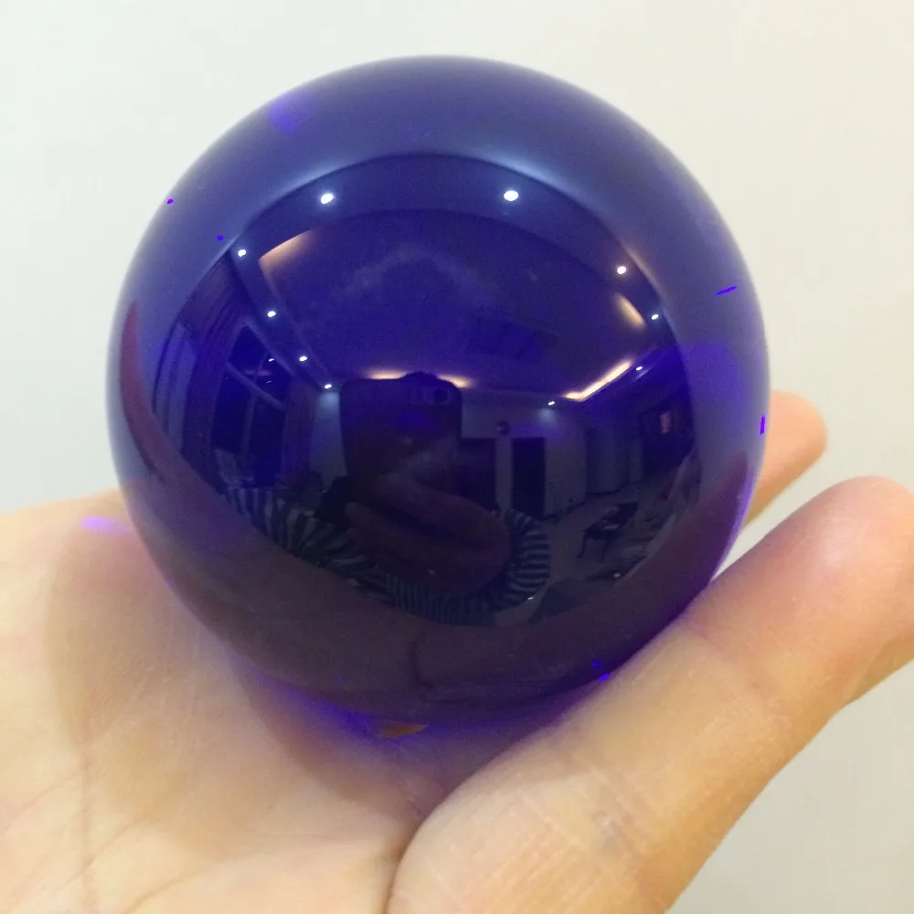 60*60mm 20pcs/lot Blue Crystal Fengshui Ball Glass Blue Ball Glass Stone Crystal Glass Sphere Paperweight,