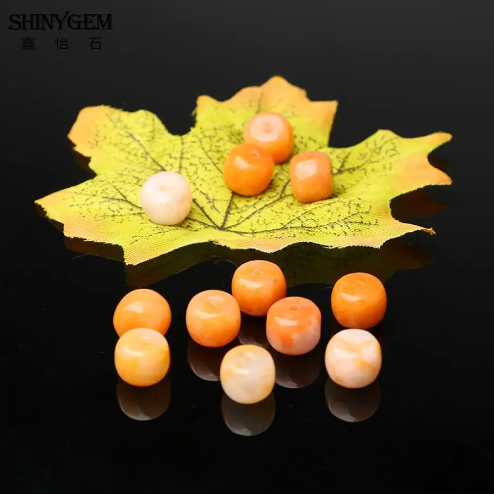 

ShinyGem 2020 натуральный камень оранжевые Агаты свободные бусины 8*10 мм плоские круглые бусины оптом для изготовления ювелирных изделий 20 шт/партия