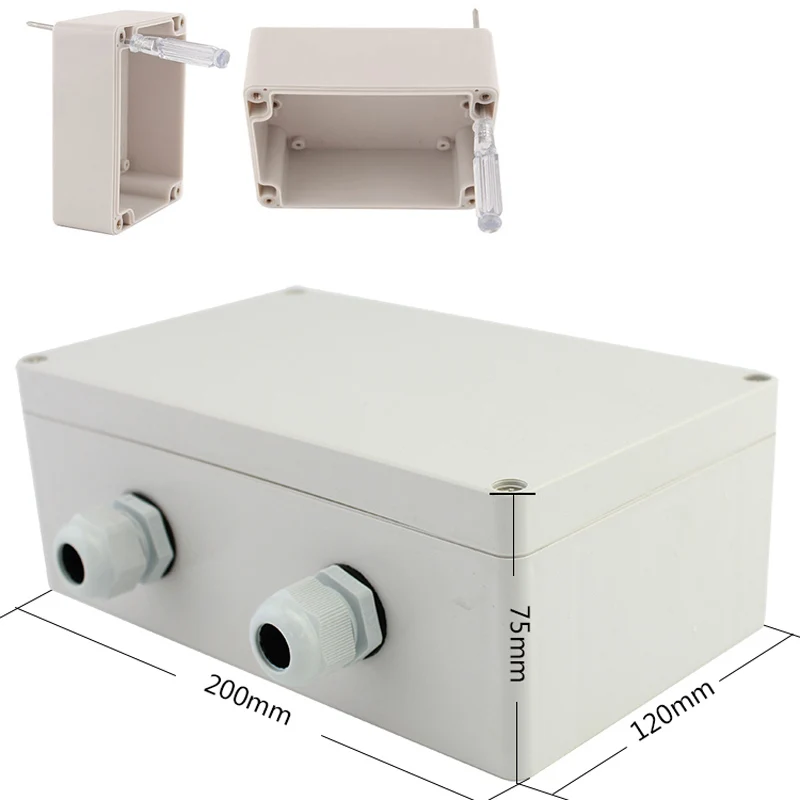 IP65 Waterproof Cable Wiring Junction Box 3 in 3 out 200*120*75mm with UK2.5B Din Rail Terminal Blocks