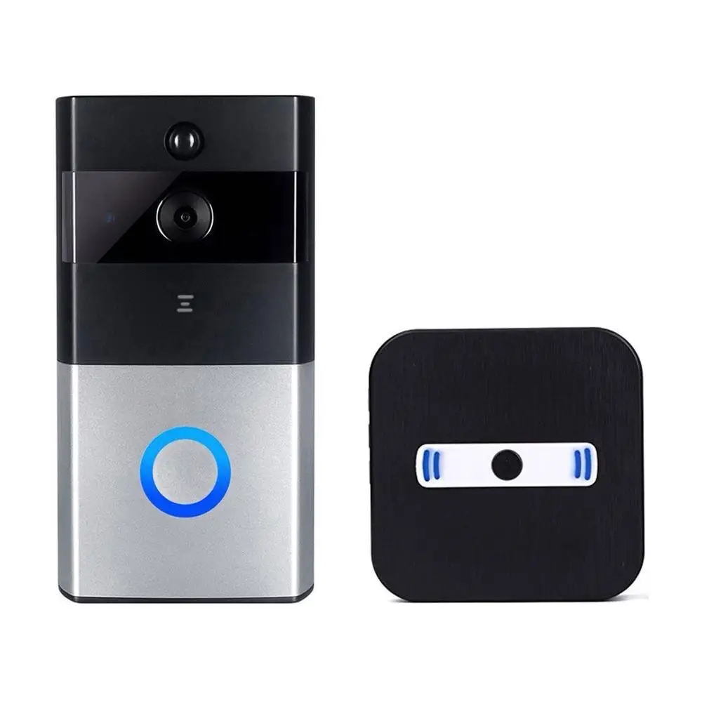 Wireless Visible TalkBack Doorbell with 720P Camera PIR Sensor Dingdong Ring with One-Button WIFI Connection and Free Mobile APP